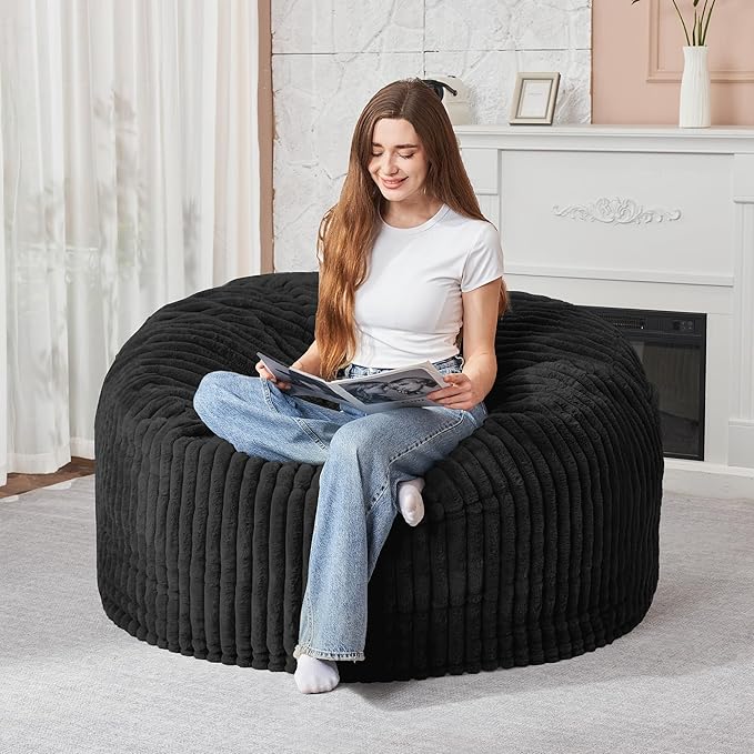 HABUTWAY 3FT Bean Bag Chair, Memory Foam Beanbag Chair by HABUTWAYMakeYourLifeComfortable