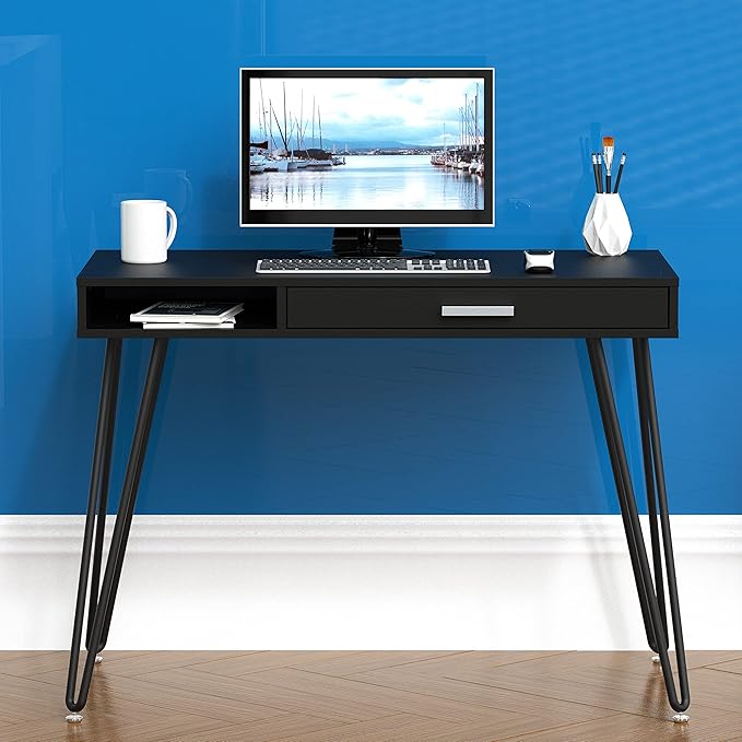 SHW Home Office Computer Hairpin Leg Desk - Image 2