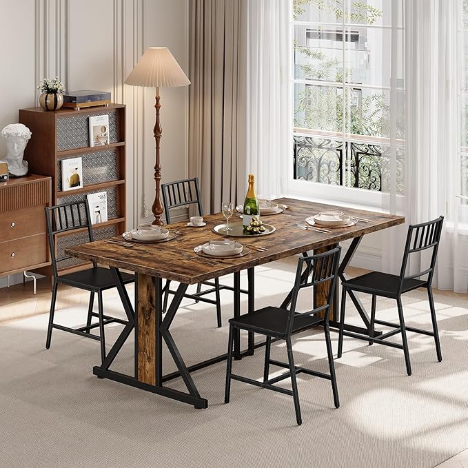 HOOBRO Kitchen Chairs Set of 2, Wooden Dining Room Chairs - Image 2