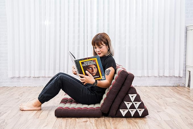 Leewadee 3-Fold Mat XXL with Triangle Cushion – Firm TV Pillow, Foldable - Image 4
