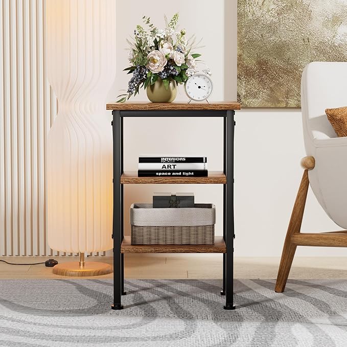 VECELO Modern Nightstands X-Design Side End Table Night Stand - Image 4