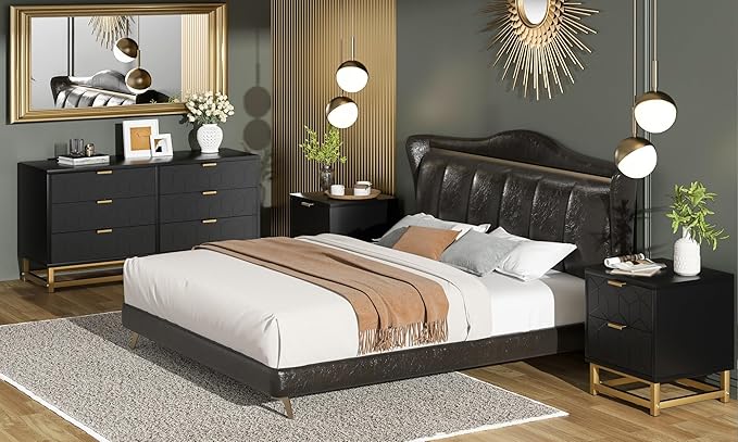 GAOMON Black 2 Drawer Dresser, Small Dresser＆Chest of Drawers, Modern Nightstand - Image 3