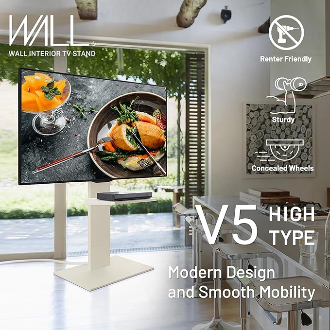 WALL V5 High Type | Minimalist Rolling TV Stand - Image 2