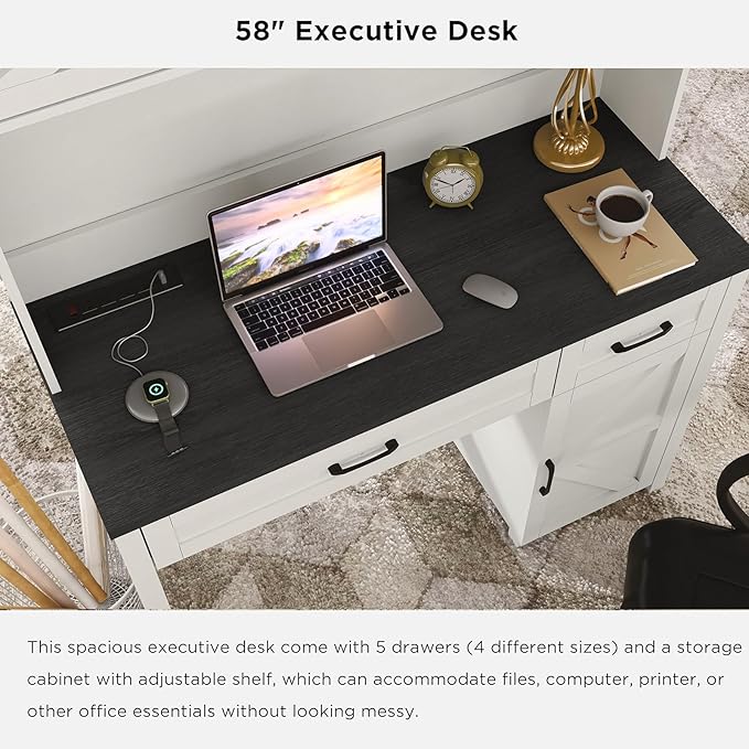 Farmhouse 47" Executive Desk, Computer Desk - Image 5