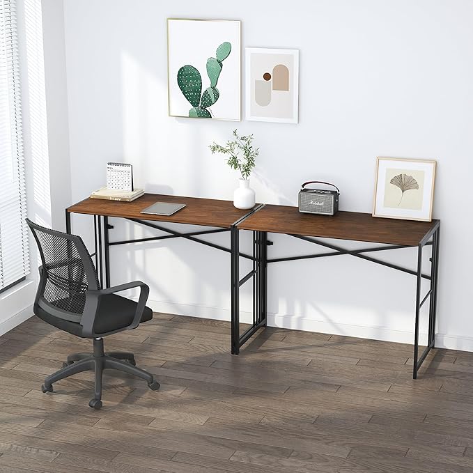 Folding Computer Desk 40 inch Writing Gaming Computer Camping Desk, No Assembly - Image 6