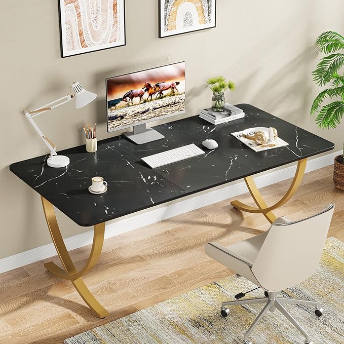 Tribesigns Executive Desk, 63” W x 31.5” D Large Office Desk, Modern Computer - Image 3