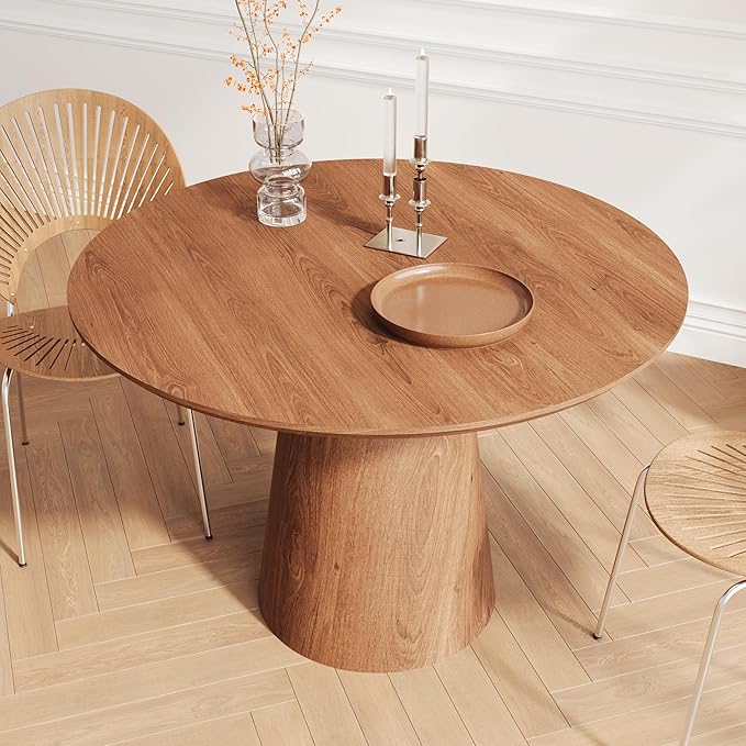 Round Dining Room Table for 4, for Kitchen, Living Room, Small Spaces, - Image 6