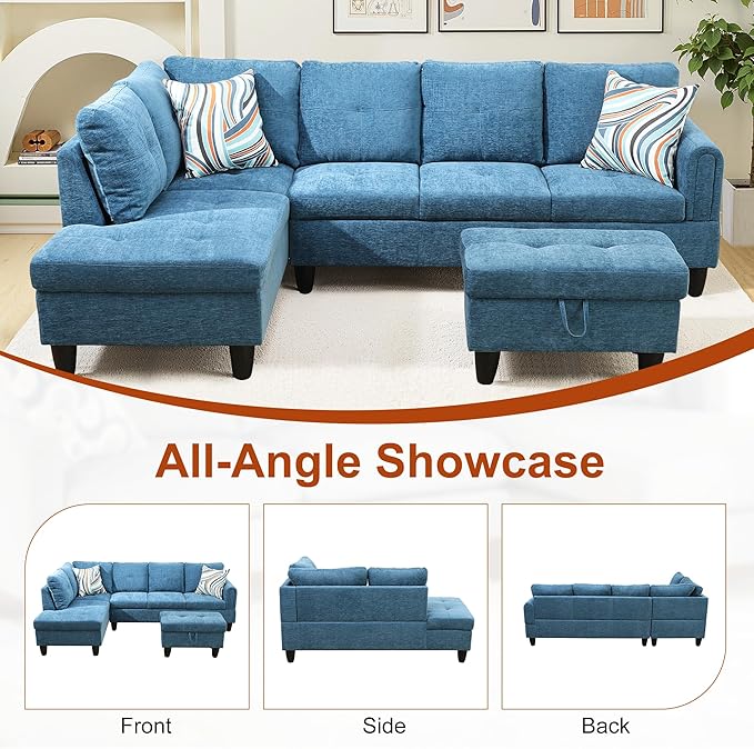 Osparple L Shaped Couch Sectional Couches - Image 6
