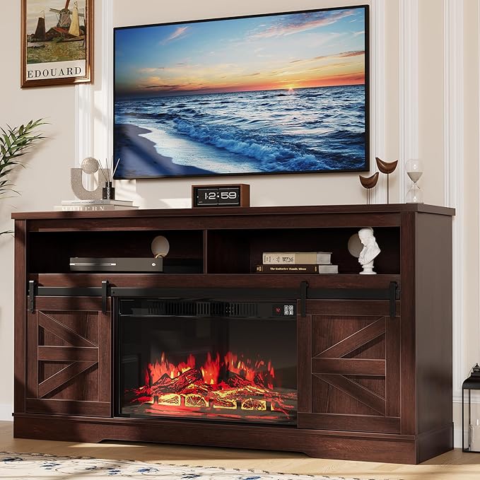YESHOMY Fireplace TV Stand for Television up to 65+ Inch - Image 2