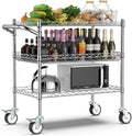 Leteuke Heavy Duty 3 Tier Rolling Utility Cart, NSF Certified 990Lbs Capacity by Leteuke