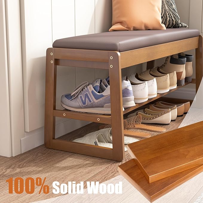 Shoe Storage Bench with Cushion - Image 7