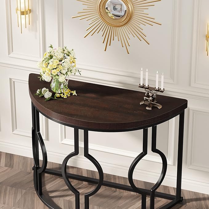 LITTLE TREE 43 Inch Half Moon Console Table - Image 6