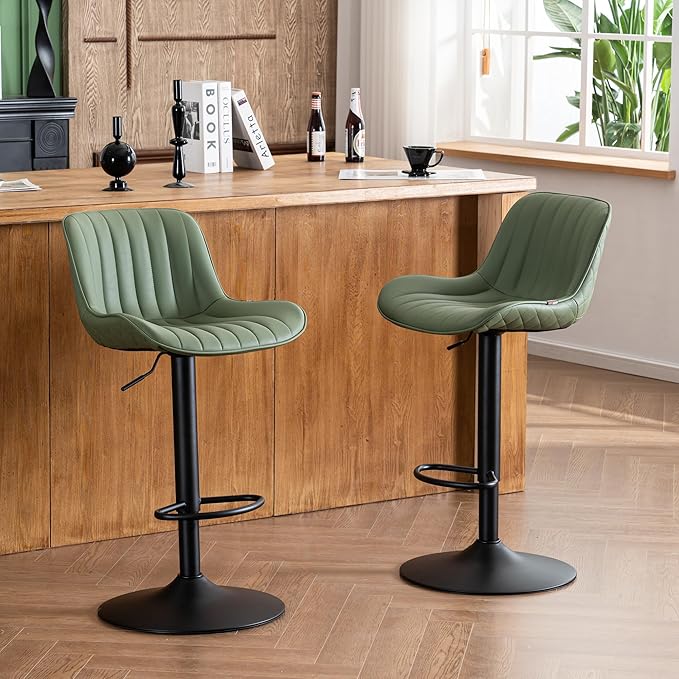 YOUNIKE Bar Stools Set of 2 Counter Height Barstools by YOUNIKE