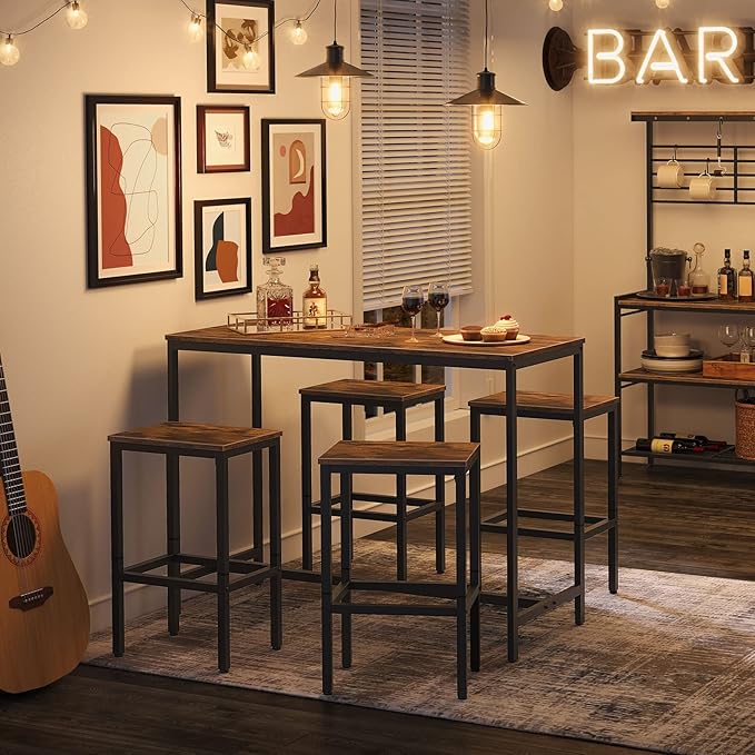 HOOBRO Bar Stools, Adjustable Feet, - Image 4