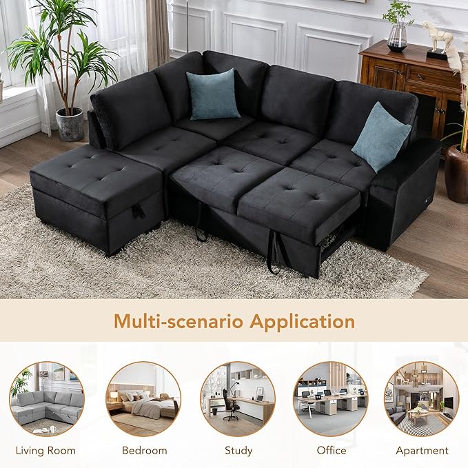 Ball & Cast Sleeper Sofa Bed L Shaped Couch - Image 4
