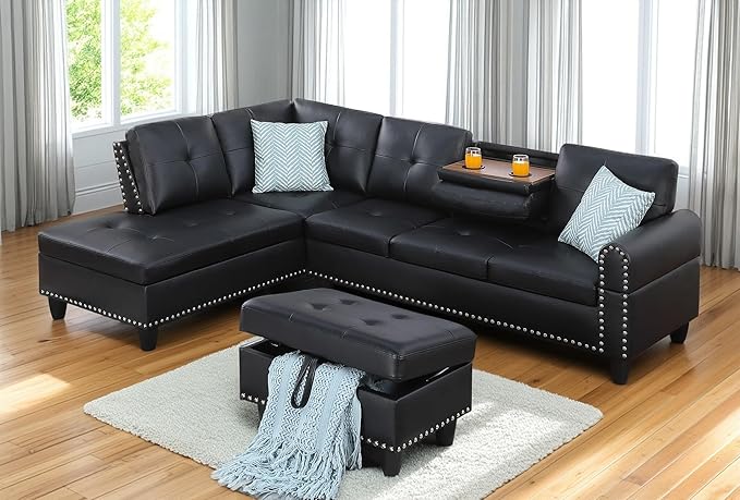 98 Inch L Shaped Sectional Sofa - Image 3