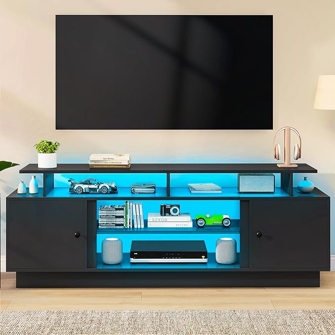 YITAHOME Modern TV Stand with LED Lights - Image 7
