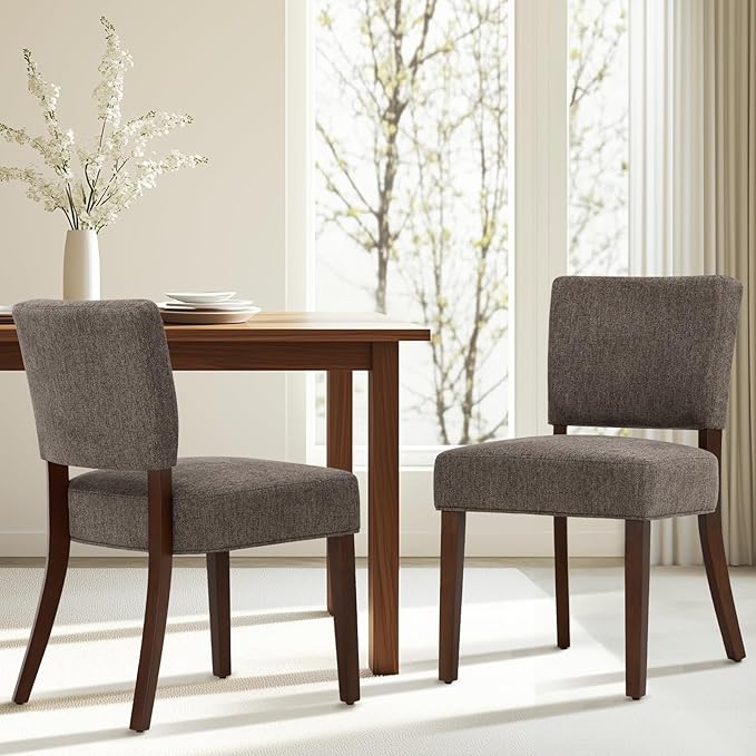 COLAMY Mid Century Modern Dining Chairs Set of 2, Upholstered Kitchen Chairs - Image 2