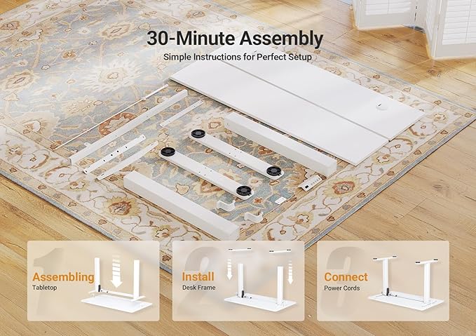 Seang Electric Standing Desk Adjustable Height, 40 x 24 Inch Sit Stand Desk - Image 9