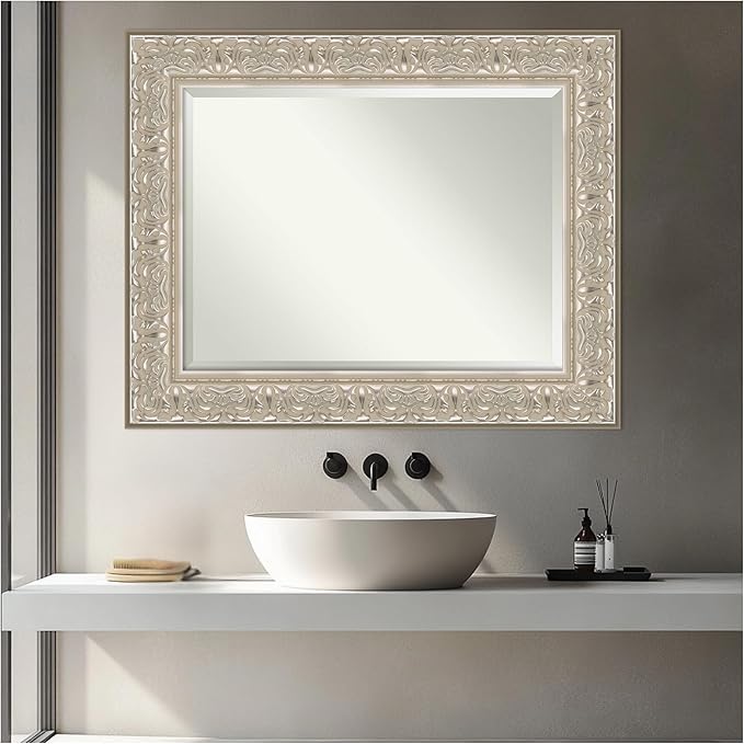 Amanti Art Silver Bathroom Mirror - Image 5