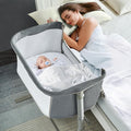 RONBEI Baby Bassinet Bedside Sleeper, Height Adjustable Bedside Bassinet by RONBEI