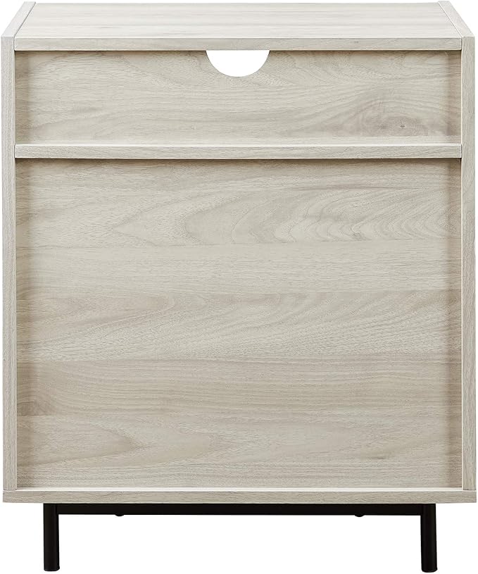 Walker Edison Florence 22 Inch 2 Drawer Open Top Side Table - Image 5