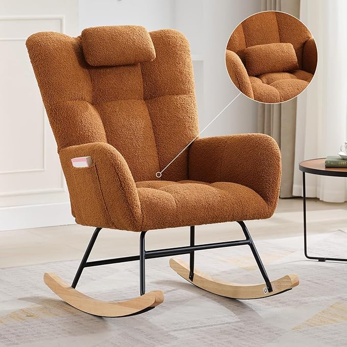 Nursery Rocking Chair, 300Lb Glider Chair - Image 2