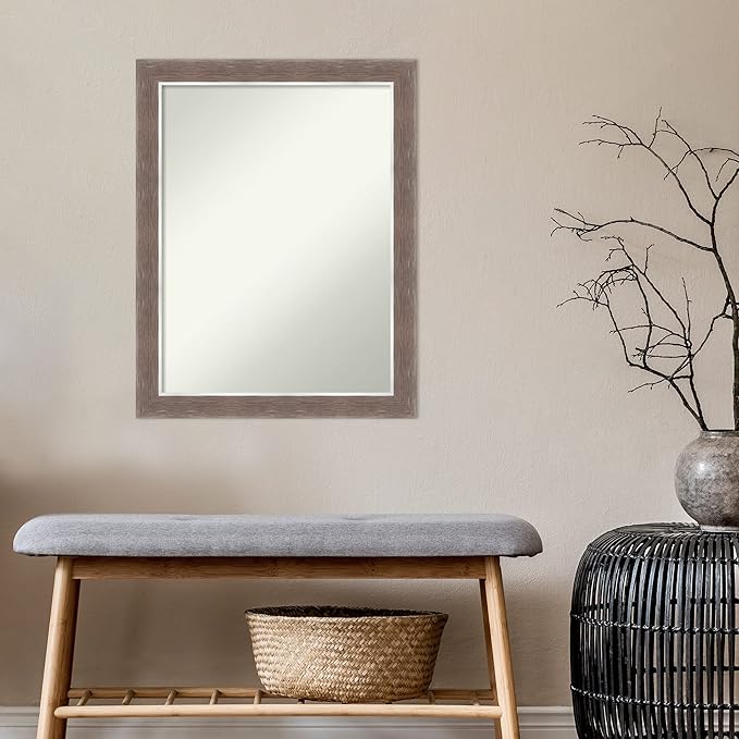 Amanti Art Brown Bathroom Mirror - Image 6