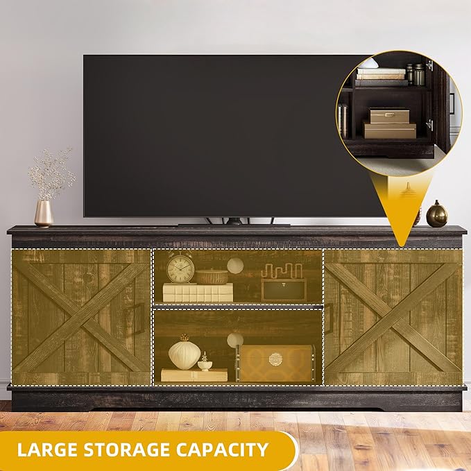 DWVO Farmhouse TV Stands for Living Room, Entertainment Center - Image 5