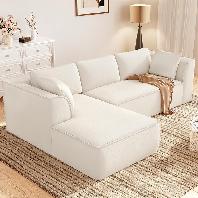 Vesgantti 106" Cloud Couch Sectional Modular Sofa, Deep Seat Comfy Cloud Couch by Vesgantti