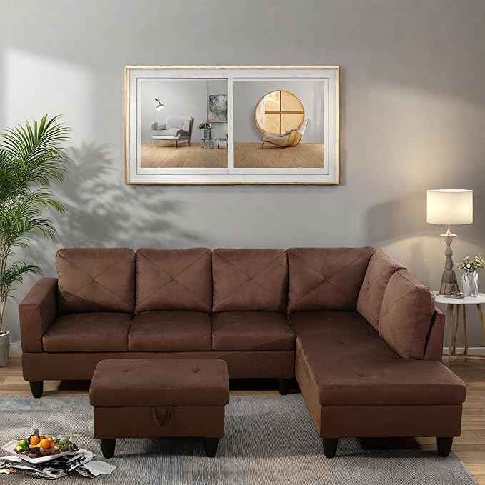 L Shaped Sectional Couches, Modern Modular Sectional Sofa Furniture - Image 3