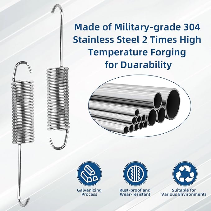 4-1/2 Inch Spring 2 Pack Stainless Steel Tension Spring Heavy Duty - Image 4