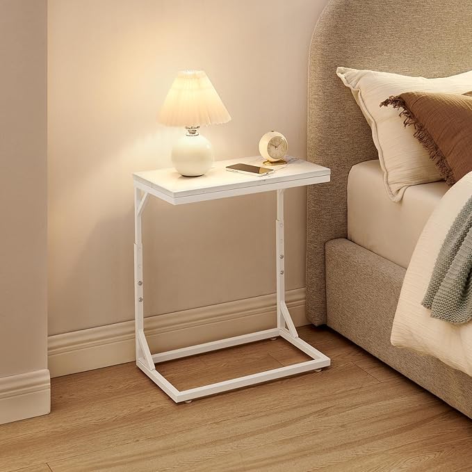 C-Shaped End Table, Small Sofa Table - Image 6