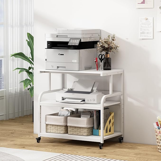 Printer Stand, 32.3" x 18.9" x 32.1" Extra Large Printer Table - Image 7