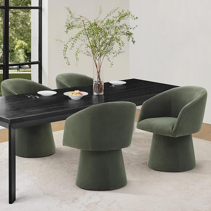Swivel Dining Chairs Modern Accent Armchair Side Deskchair - Image 8