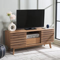 SAFAVIEH ESMA TV Stand for up to 60" Flatscreen – Oak Brown, Low Sideboard by SAFAVIEH