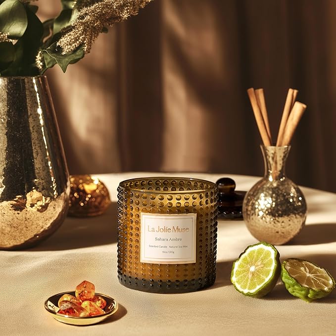 LA JOLIE MUSE Fall Candle | Sahara Amber Candles – Bergamot, Clove & Amber | 10 - Image 3