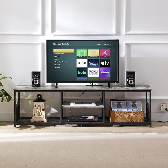 VECELO TV Stand with Power Outlets - Image 2