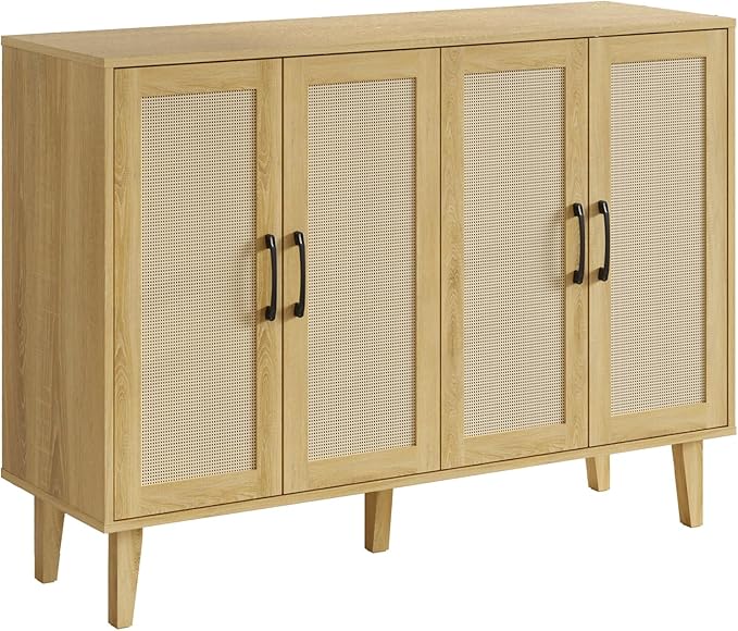 Storage Cabinet with Rattan Trim by Kopuity