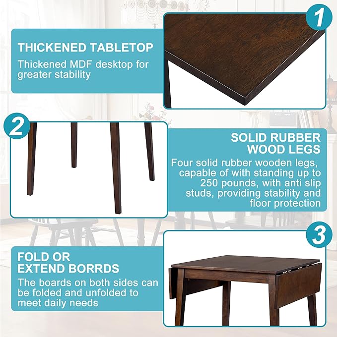 29"- 45" Extendable Dining Table - Image 3