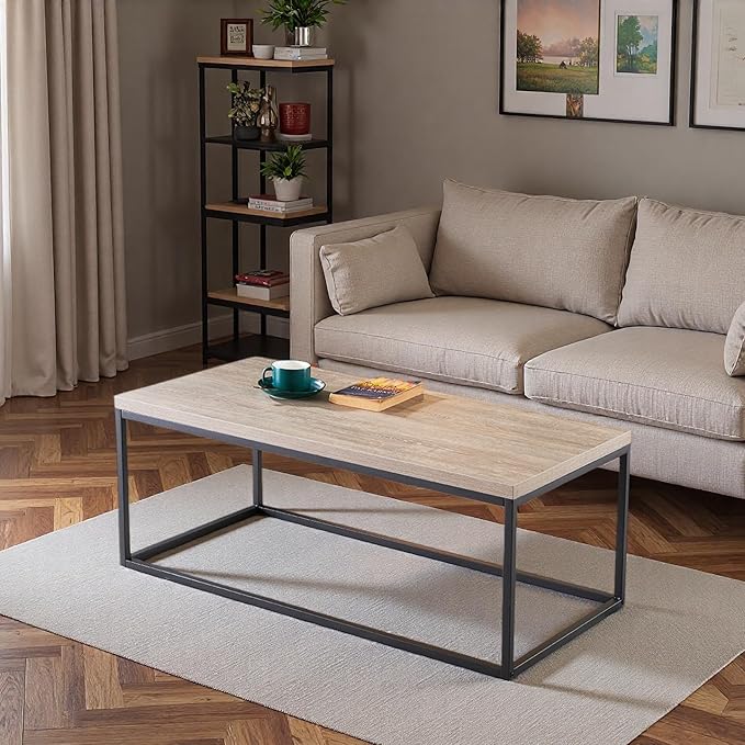 CENSI 40-in Grey Wash Accent Coffee Table Ottoman by CENSIFURNITURE