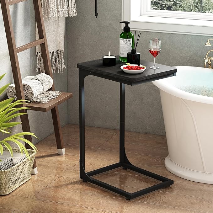 QEEIG C Table Side Table Living Room C Shaped Couch Tray End Table Modern 1 Pack - Image 6