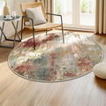 Washable Area Rugs 4ft Non-Slip Modern Abstract Soft by RELEANY
