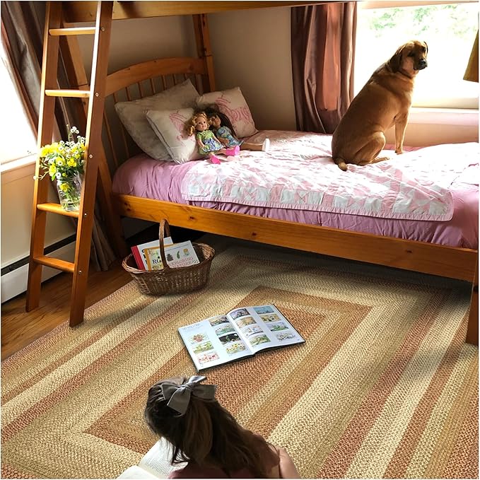 Homespice Harvest Premium Jute Braided Area Rug, Reversible, Natural Jute Yarn - Image 10