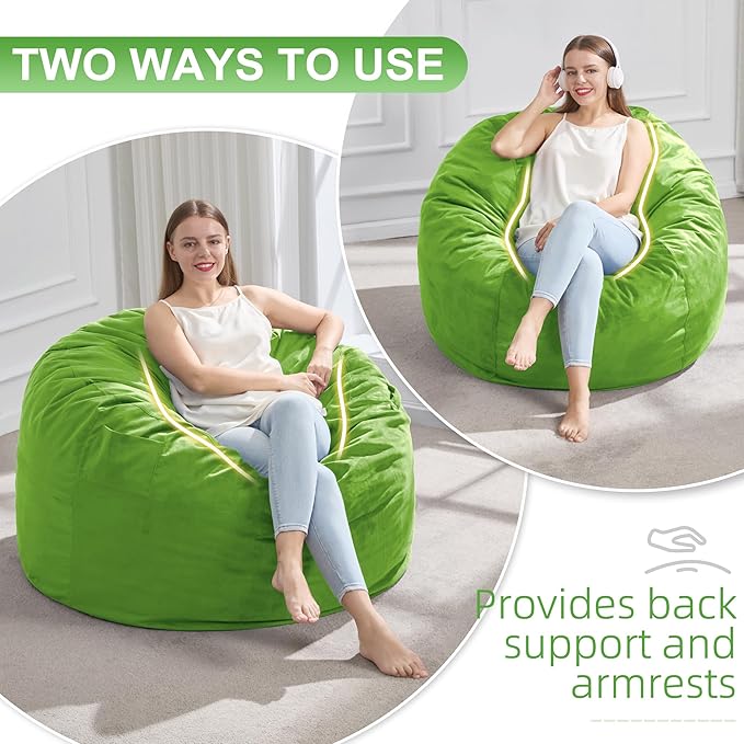 Hobestluk 3FT Bean Bag Chair Giant Bean Bag Chairs - Image 3