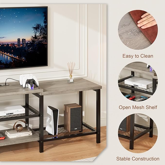 GarveeHome TV Stand with LED Lights - Image 6