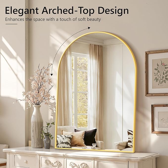 Arched Wall Mirror for Bathroom, Mirrors for Wall, Vanity Mirror for Bedroom - Image 3