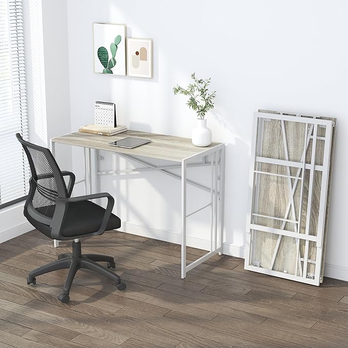 Folding Desk 40 inch Writing Gaming Computer Camping Table, No Assembly - Image 8