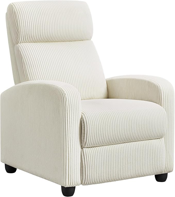 Yaheetech Corduroy Recliner Chair Single Sofa Home Theater Seating Adjustable by Yaheetech