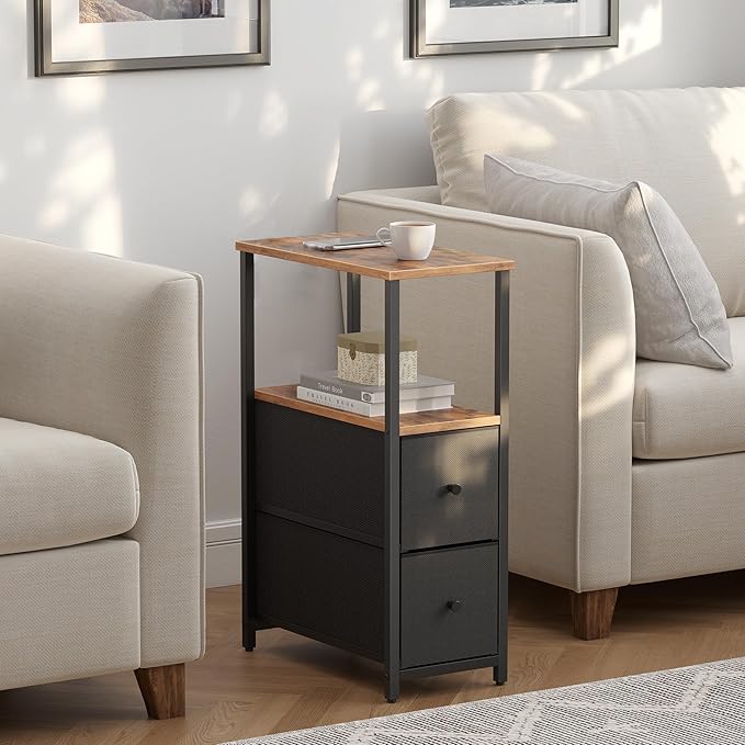 TUTOTAK Small Narrow End Table, Side Table, Nightstand - Image 6